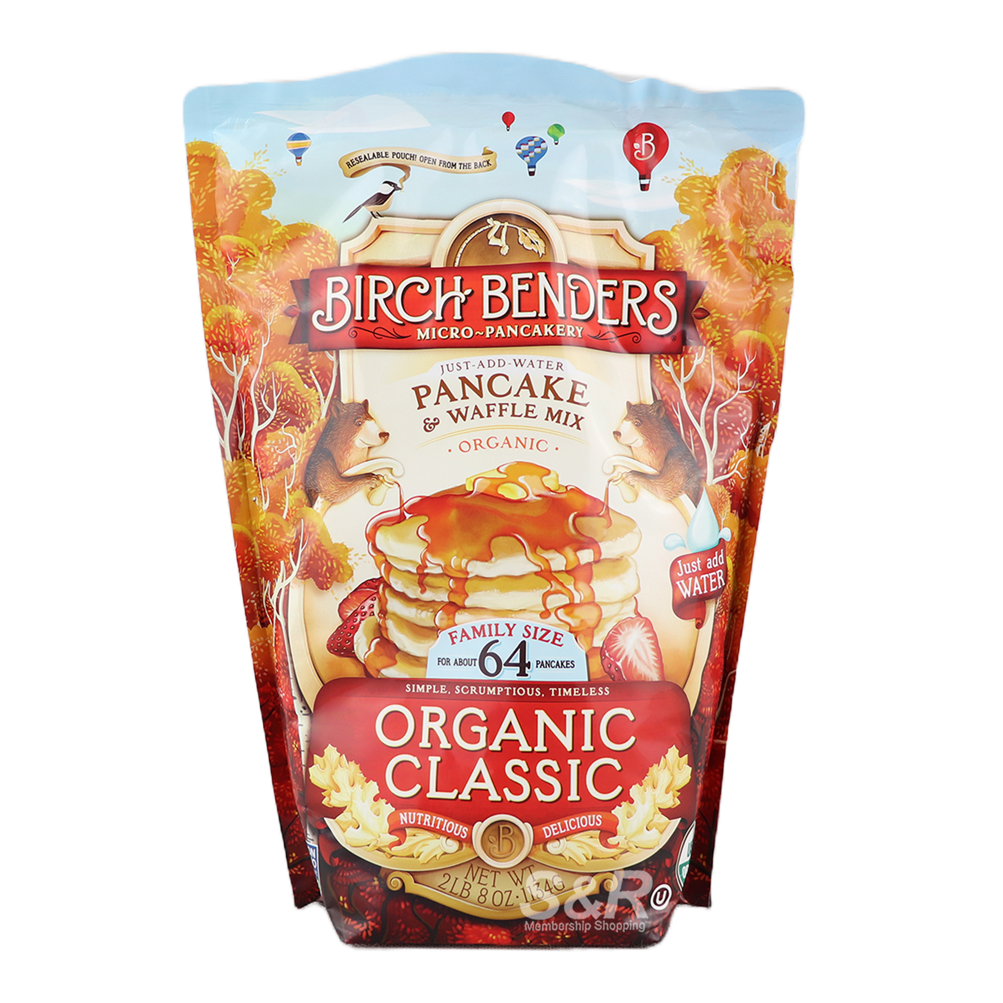 Birch Benders Organic Classic Pancake and Waffle Mix 1134g Birch Benders Organic Classic Pancake and Waffle Mix 1134g